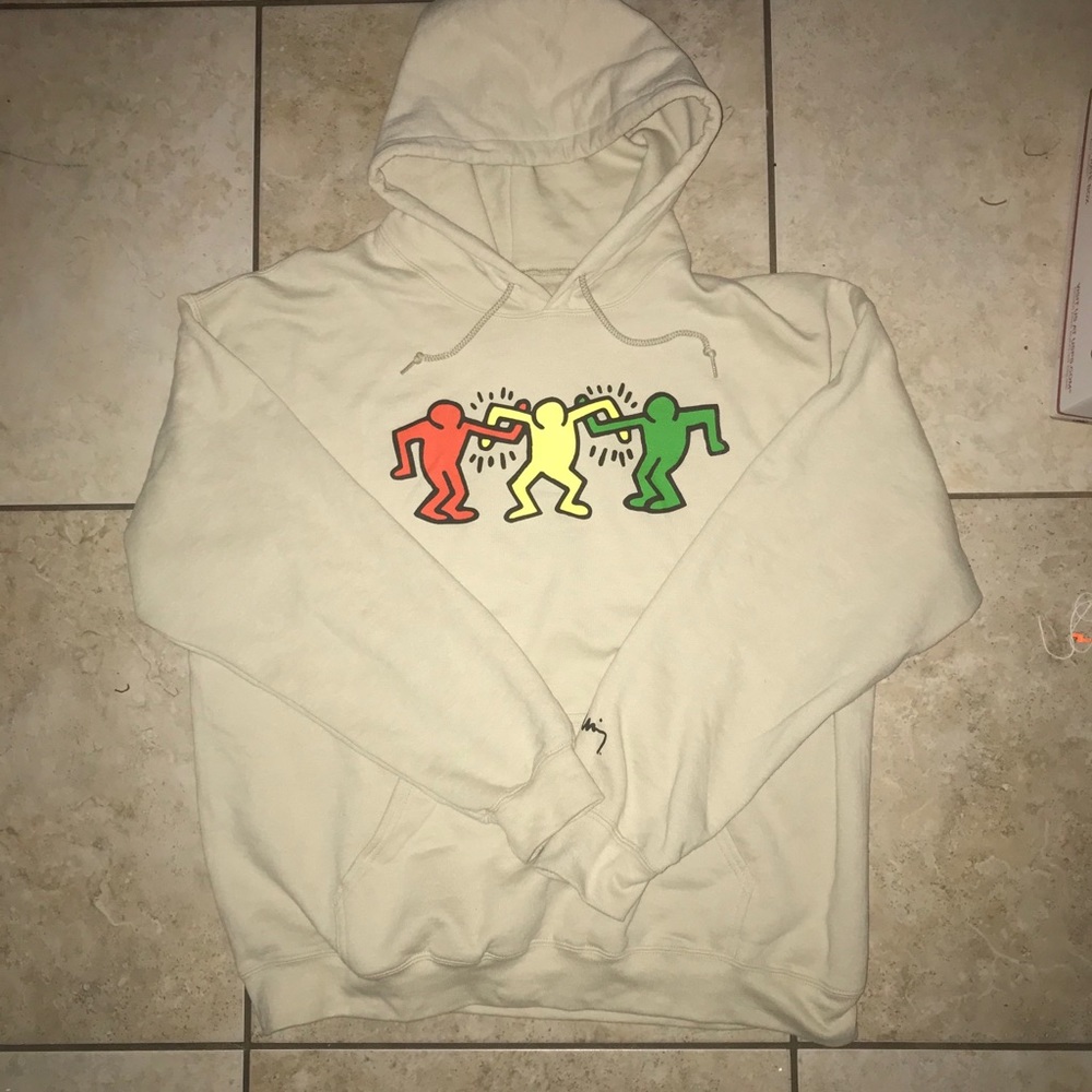 Keith Haring Hoodie Tan Large